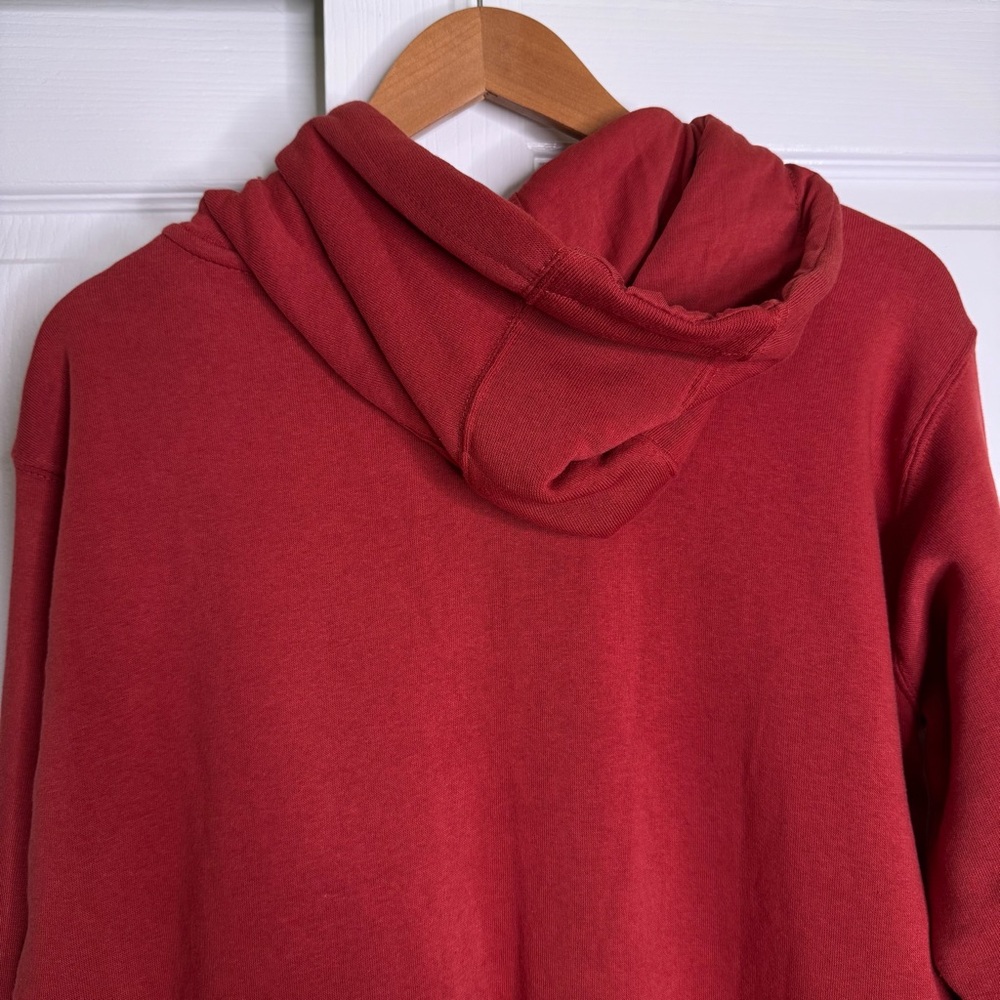Ariat REAL Classic Arm Logo Hoodie Sweat Fleece Lined Orange Cotton Blend Medium - Picture 12 of 16